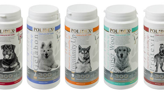 Витамины для взрослых собак и щенков Polidex